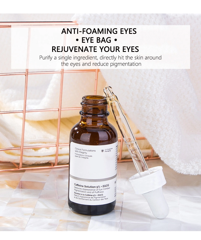 Best Selling Eye Care 5% Caffeine Solution+EGCG Serum Reduce Eye Puffiness and Dark Circles Firming Facial Repair