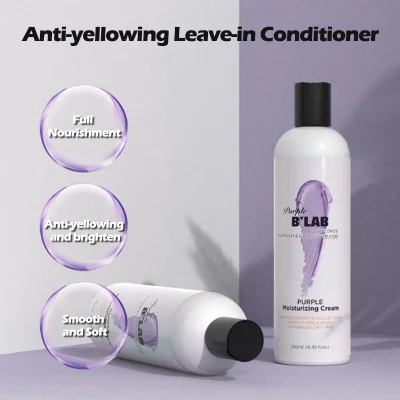 Acondicionador para el cabello sin aclarado y antiamarilleo para el cuidado del cabello de marca privada